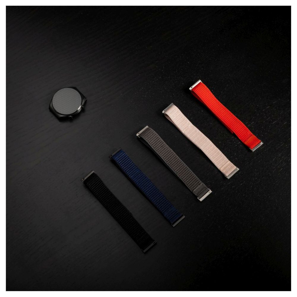 Nylonový řemínek FIXED Nylon Sporty Strap s Quick Release 18mm pro smartwatch, tmavě šedý