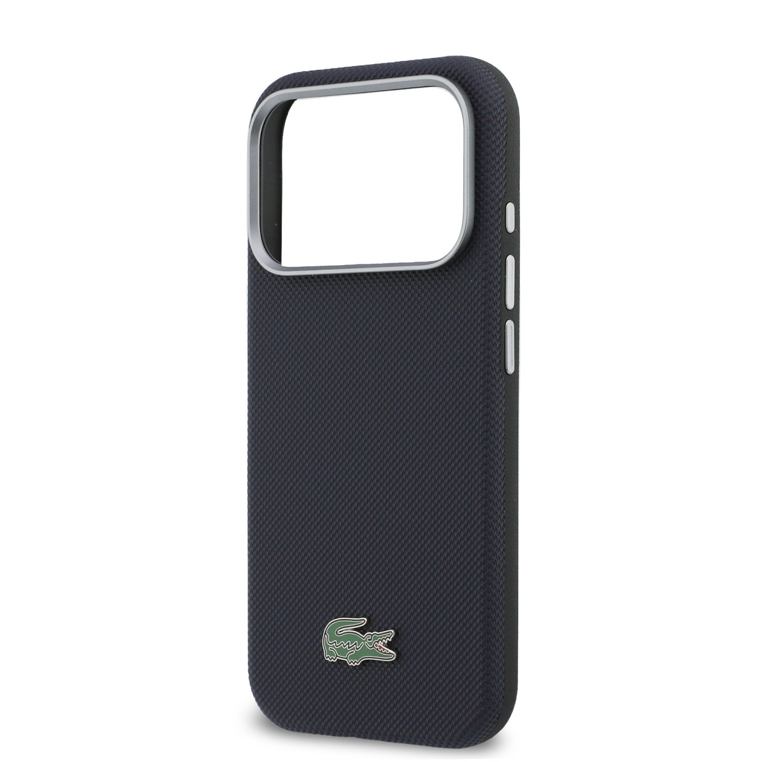 Lacoste PVC Petit Pique Semi Wrap MagSafe Kryt pro iPhone 17 Pro Navy