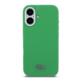 Lacoste PVC Iconic Petit Pique Metal Logo MagSafe Zadní Kryt pro iPhone 16 Estragon Green