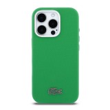 Lacoste PVC Iconic Petit Pique Metal Logo MagSafe Zadní Kryt pro iPhone 16 Pro Estragon Green