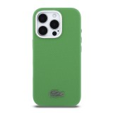 Lacoste PVC Iconic Petit Pique Metal Logo MagSafe Zadní Kryt pro iPhone 16 Pro Max Estragon Green