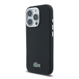 Lacoste PVC Iconic Petit Pique Metal Logo MagSafe Zadní Kryt pro iPhone 16 Pro Max Black