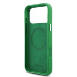 Lacoste PVC Iconic Petit Pique Metal Logo MagSafe Zadní Kryt pro iPhone 17 Pro Max Green