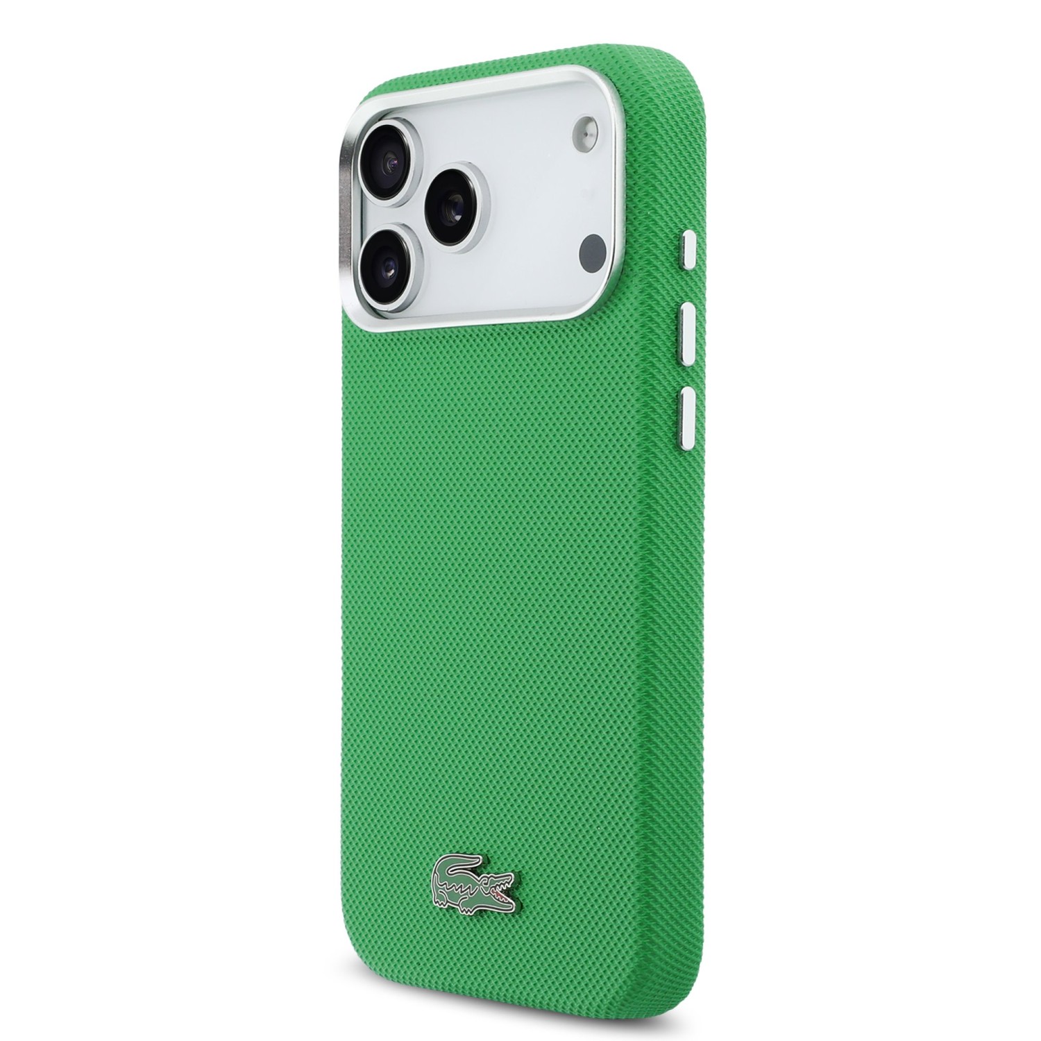 Lacoste PVC Iconic Petit Pique Metal Logo MagSafe Zadní Kryt pro iPhone 17 Pro Max Green