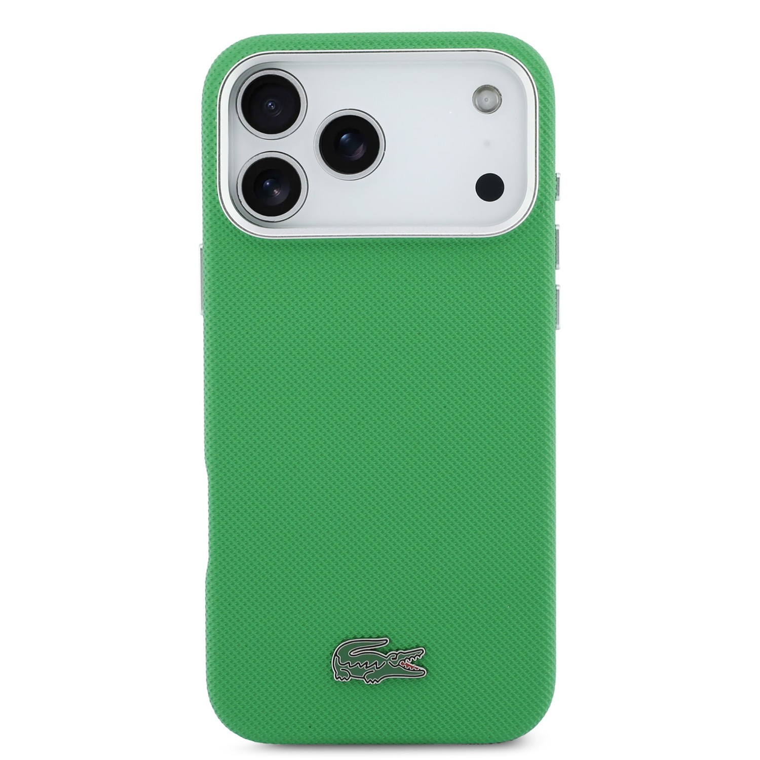 Lacoste PVC Iconic Petit Pique Metal Logo MagSafe Zadní Kryt pro iPhone 17 Pro Max Green