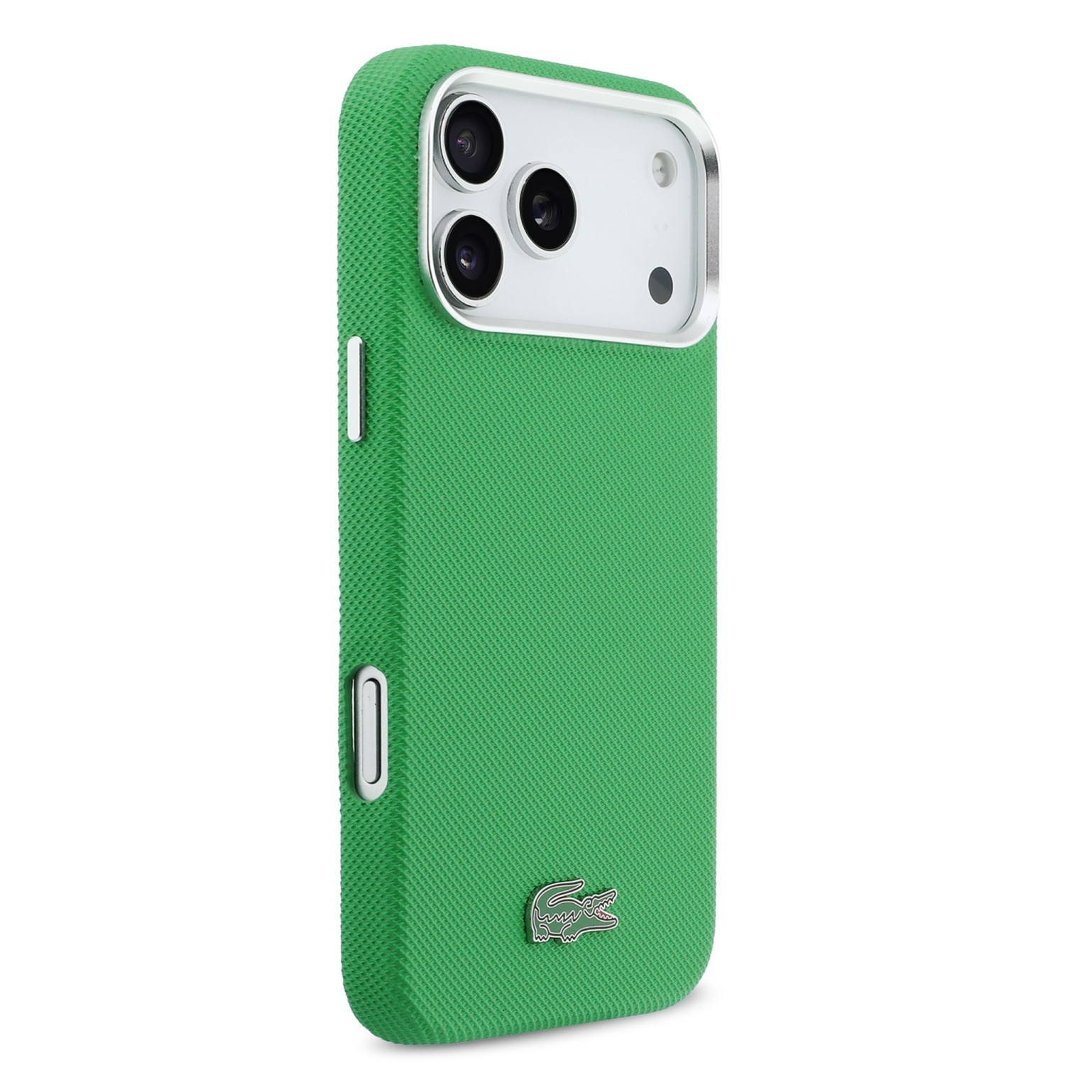 Lacoste PVC Iconic Petit Pique Metal Logo MagSafe Zadní Kryt pro iPhone 17 Pro Max Green
