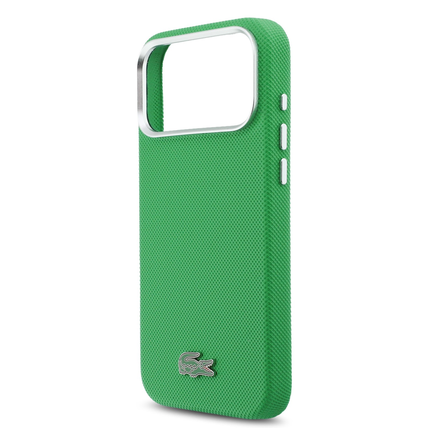 Lacoste PVC Iconic Petit Pique Metal Logo MagSafe Zadní Kryt pro iPhone 17 Pro Max Green