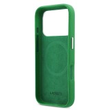 Lacoste PVC Iconic Petit Pique Metal Logo MagSafe Zadní Kryt pro iPhone 17 Pro Green