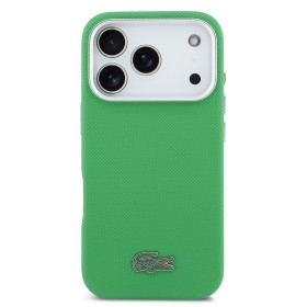 Zadní kryt Lacoste PVC Iconic Petit Pique Metal Logo MagSafe pro Apple iPhone 17 Pro, green