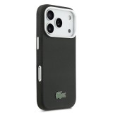 Lacoste PVC Iconic Petit Pique Metal Logo MagSafe Zadní Kryt pro iPhone 17 Pro Max Black