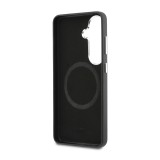 BMW Signature PU Leather Metal Logo Magnetic Zadní kryt pro Samsung Galaxy S26 Black