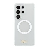Lacoste PC/TPU Frosted Finish Gold Logo Magnetic Zadní Kryt pro Samsung Galaxy S26 Ultra White