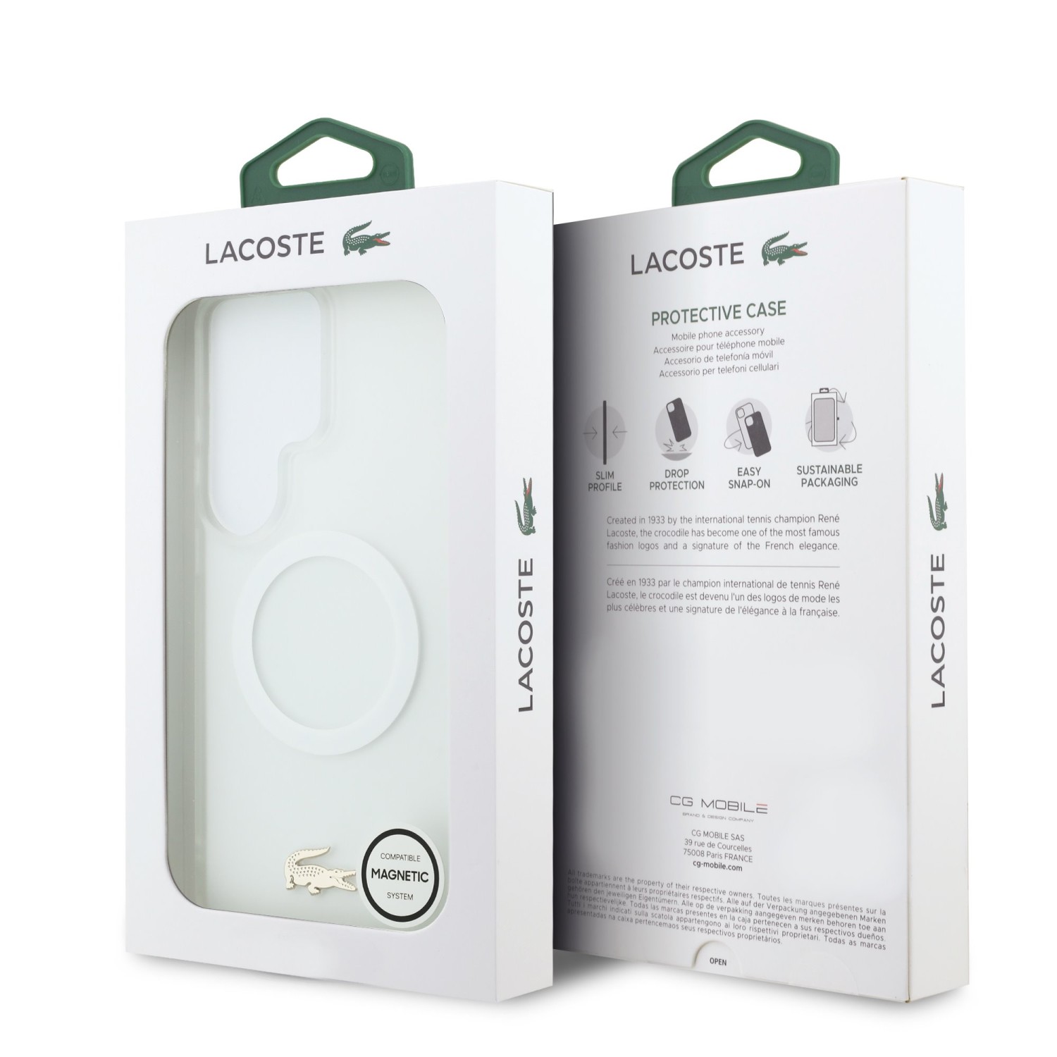 Lacoste PC/TPU Frosted Finish Gold Logo Magnetic Zadní Kryt pro Samsung Galaxy S26 Ultra White