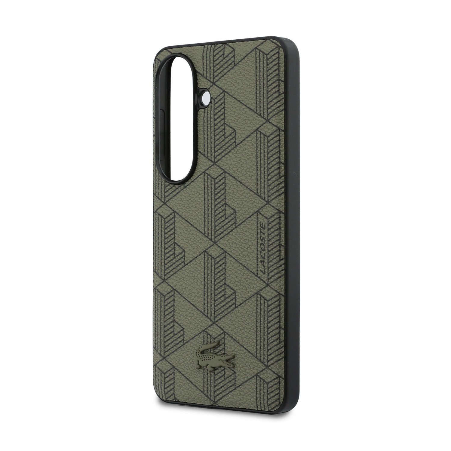 Lacoste PVC Blend Monogram Magnetic Zadní Kryt pro Samsung Galaxy S26 Khaki