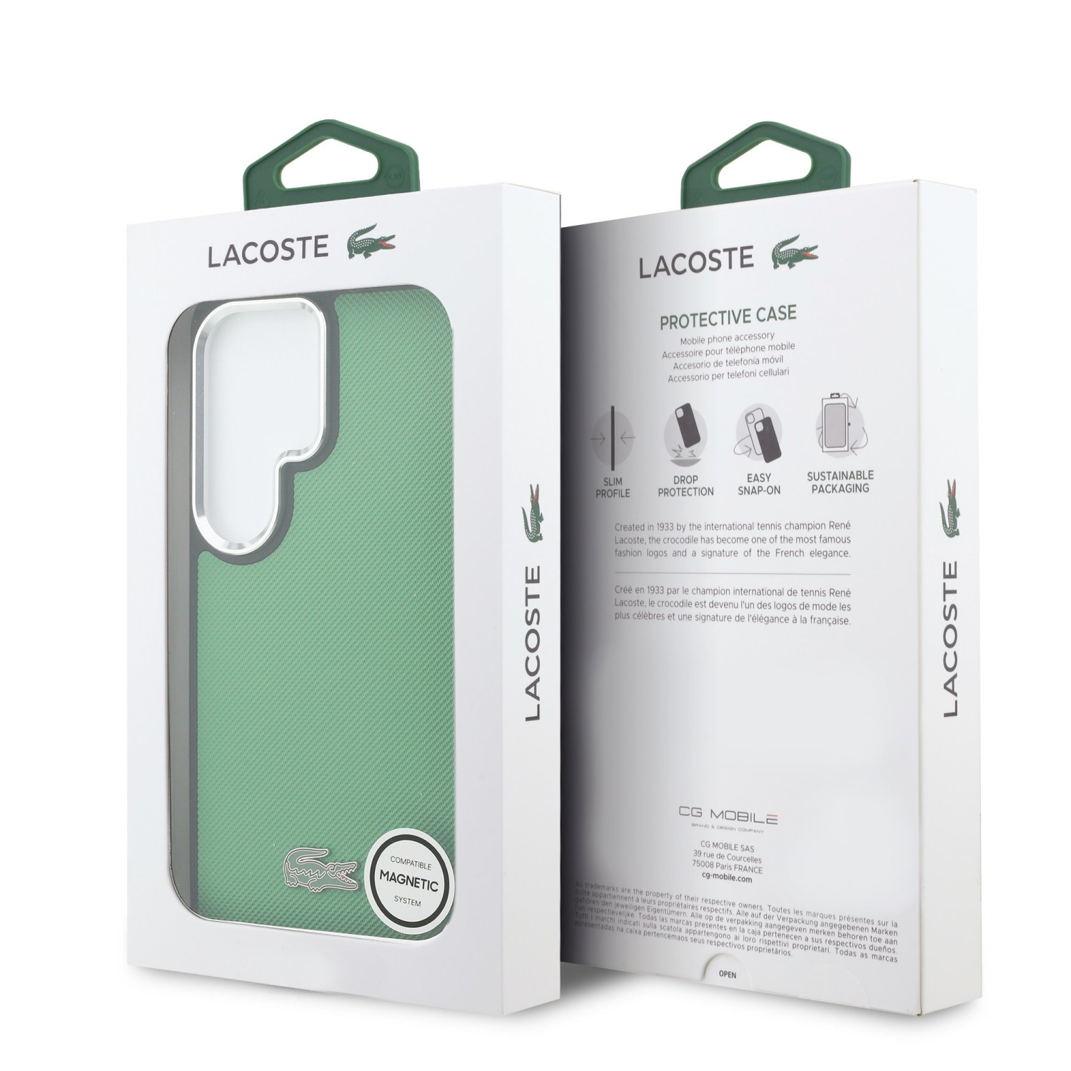 Lacoste Petit Pique Metal Logo Magnetic Zadní Kryt pro Samsung Galaxy S26 Ultra Estragon Green