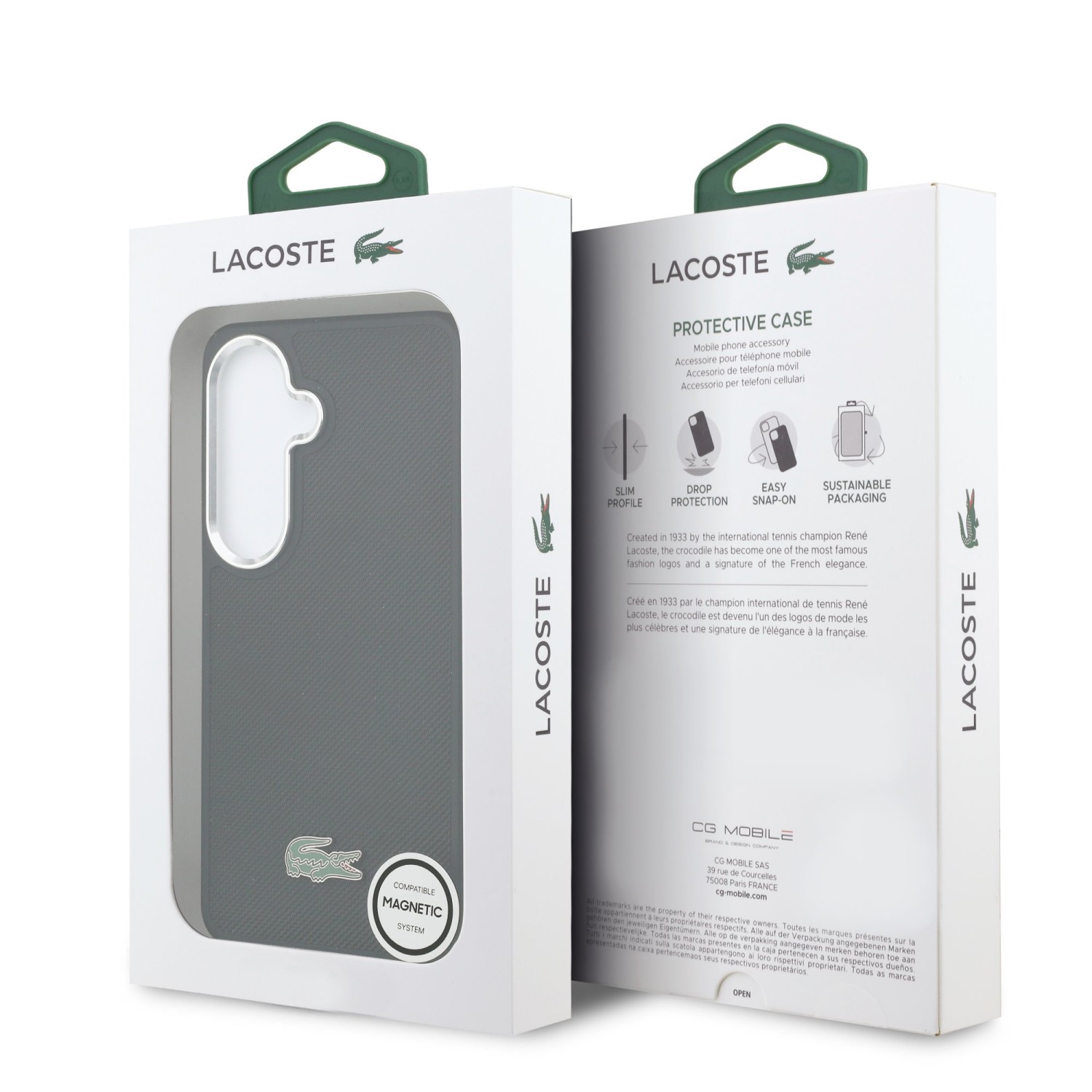 Lacoste Petit Pique Metal Logo Magnetic Zadní Kryt pro Samsung Galaxy S26+ Black