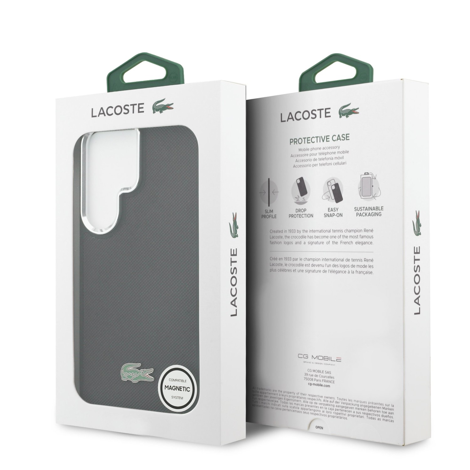Lacoste Petit Pique Metal Logo Magnetic Zadní Kryt pro Samsung Galaxy S26 Ultra Black