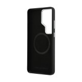 Karl Lagerfeld Grained PU Leather K&CH Heads Magnetic Zadní Kryt pro Samsung Galaxy S26 Ultra Black