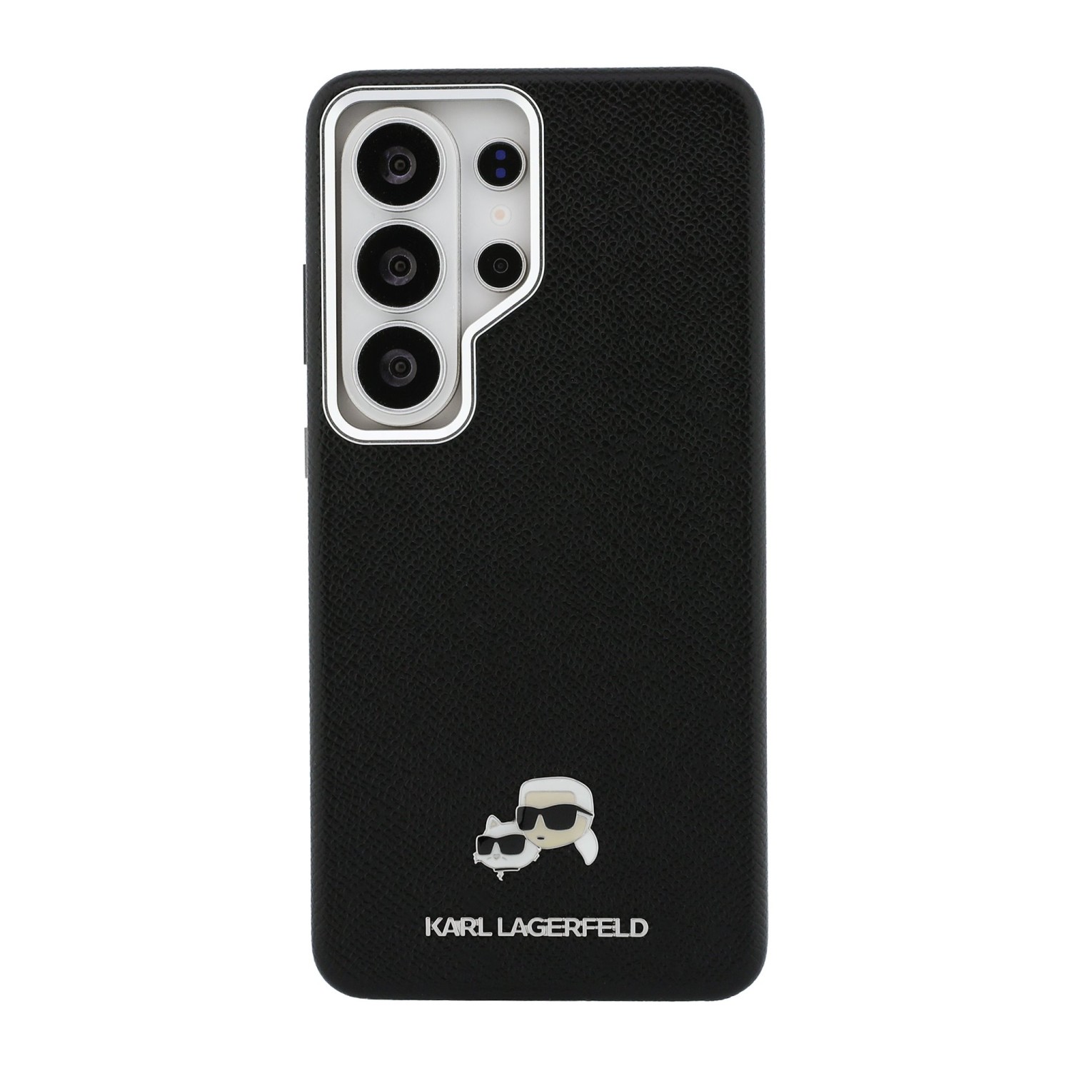 Karl Lagerfeld Grained PU Leather K&CH Heads Magnetic Zadní Kryt pro Samsung Galaxy S26 Ultra Black