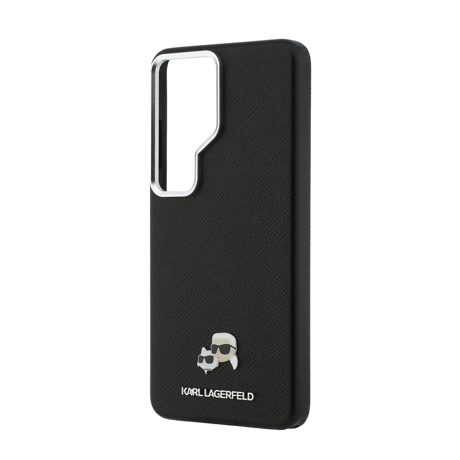 Karl Lagerfeld Grained PU Leather K&CH Heads Magnetic Zadní Kryt pro Samsung Galaxy S26 Ultra Black