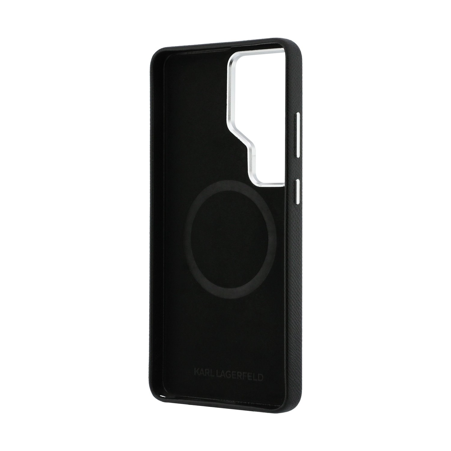 Karl Lagerfeld Grained PU Leather K&CH Heads Magnetic Zadní Kryt pro Samsung Galaxy S26 Ultra Black