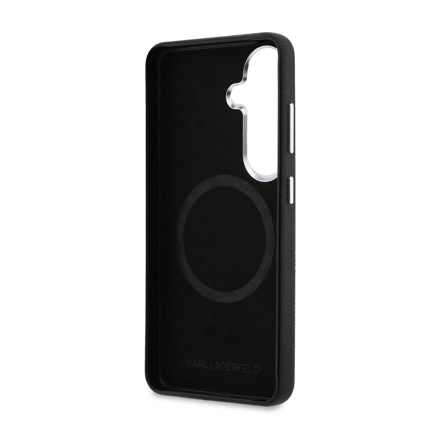 Karl Lagerfeld Grained PU Leather K&CH Heads Magnetic Zadní Kryt pro Samsung Galaxy S26+ Black