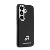 Karl Lagerfeld Grained PU Leather K&CH Heads Magnetic Zadní Kryt pro Samsung Galaxy S26 Black