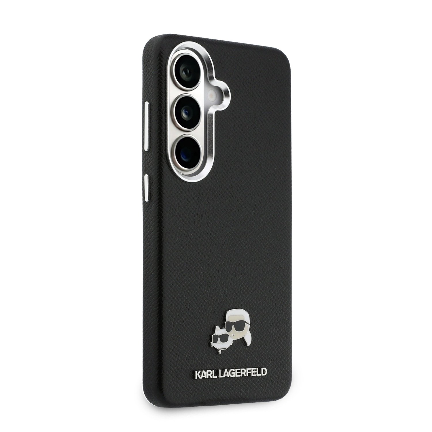 Karl Lagerfeld Grained PU Leather K&CH Heads Magnetic Zadní Kryt pro Samsung Galaxy S26 Black
