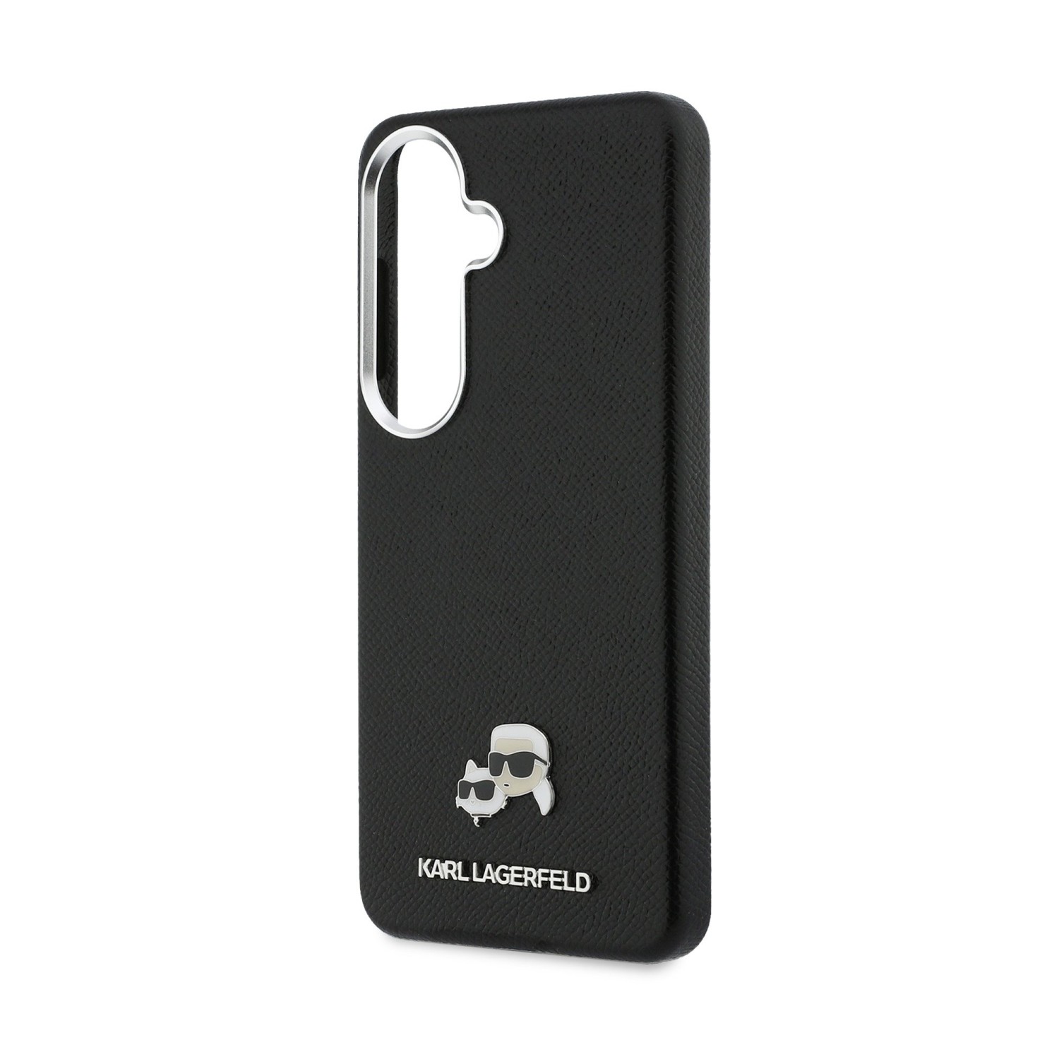 Karl Lagerfeld Grained PU Leather K&CH Heads Magnetic Zadní Kryt pro Samsung Galaxy S26 Black