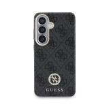 Guess PU Leather 4G Strass Logo Gold Frame Magnetic Zadní Kryt pro Samsung Galaxy S26 Black