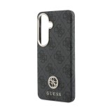 Guess PU Leather 4G Strass Logo Gold Frame Magnetic Zadní Kryt pro Samsung Galaxy S26 Black