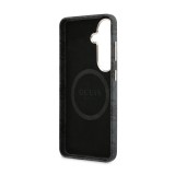 Guess PU Leather 4G Strass Logo Gold Frame Magnetic Zadní Kryt pro Samsung Galaxy S26 Black