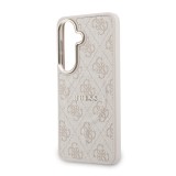 Guess PU Leather 4G Gold Frame Magnetic Zadní Kryt pro Samsung Galaxy S26+ Pink