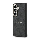 Guess PU Leather 4G Gold Frame Magnetic Zadní Kryt pro Samsung Galaxy S26+ Black