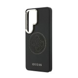 Guess PU Perforated 4G Logo Magnetic Zadní Kryt pro Samsung Galaxy S26 Ultra Black