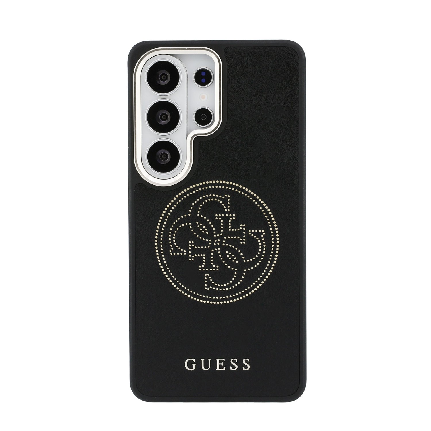 Zadní kryt Guess PU Perforated 4G Logo Magnetic pro Samsung Galaxy S26 Ultra, černá