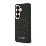 Guess PU Perforated 4G Logo Magnetic Zadní Kryt pro Samsung Galaxy S26 Black