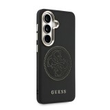 Guess PU Perforated 4G Logo Magnetic Zadní Kryt pro Samsung Galaxy S26 Black