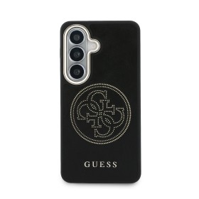 Zadní kryt Guess PU Perforated 4G Logo Magnetic pro Samsung Galaxy S26, černá