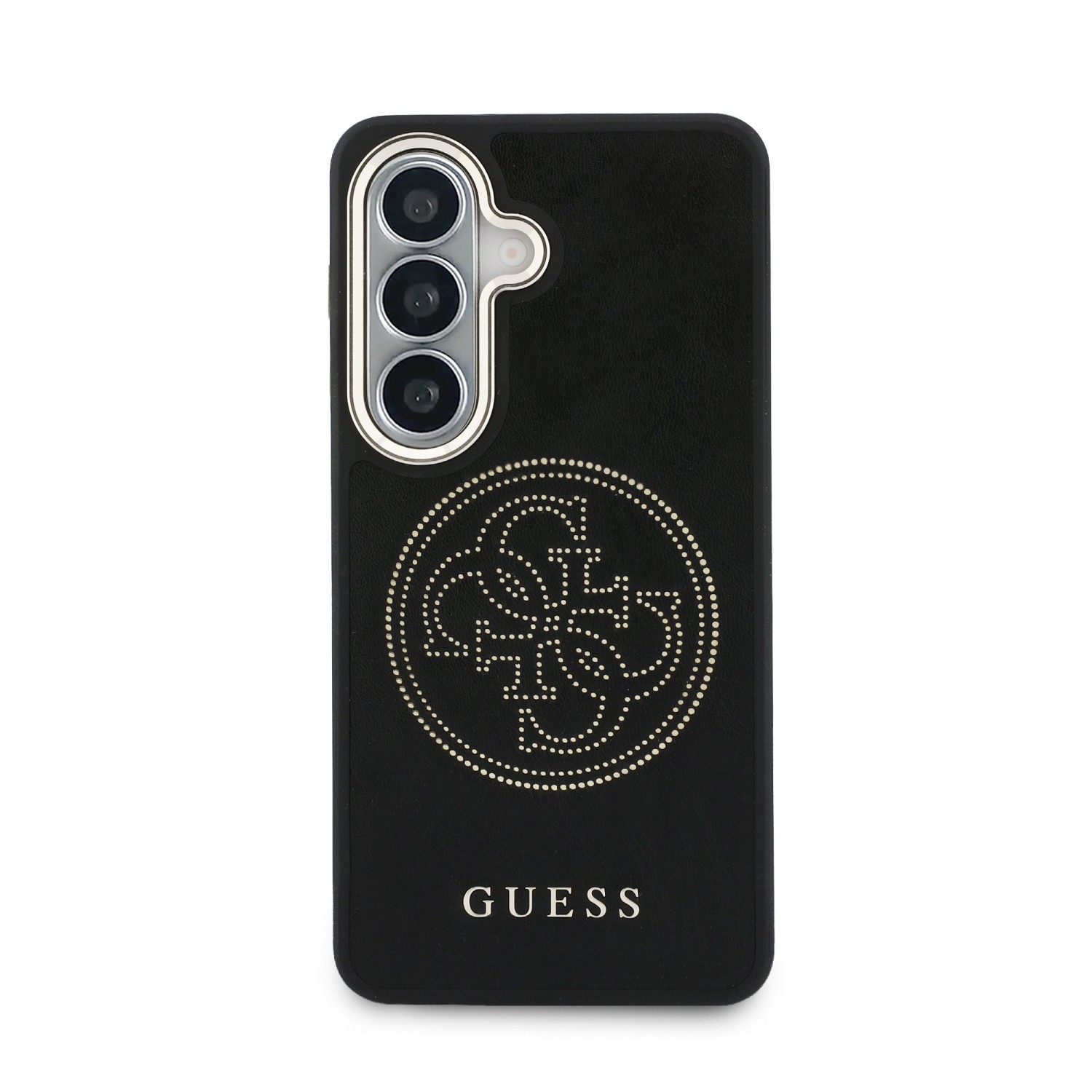 Guess PU Perforated 4G Logo Magnetic Zadní Kryt pro Samsung Galaxy S26 Black