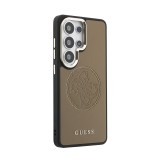 Guess PU Perforated 4G Logo Magnetic Zadní Kryt pro Samsung Galaxy S26 Ultra Brown