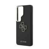 Guess PU 4G Resin Metal Logo Zadní Kryt pro Samsung Galaxy S26 Ultra Black