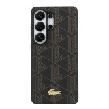 Lacoste PVC Blend Monogram Gold Logo Magnetic Zadní Kryt pro Samsung Galaxy S26 Ultra Brown