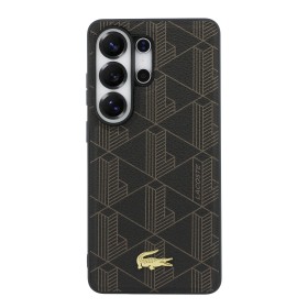 Zadní kryt Lacoste PVC Blend Monogram Gold Logo Magnetic pro Samsung Galaxy S26 Ultra, hnědá