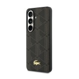 Lacoste PVC Blend Monogram Gold Logo Magnetic Zadní Kryt pro Samsung Galaxy S26 Brown