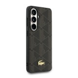 Lacoste PVC Blend Monogram Gold Logo Magnetic Zadní Kryt pro Samsung Galaxy S26 Brown