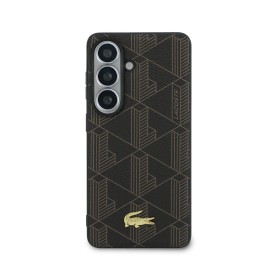 Zadní kryt Lacoste PVC Blend Monogram Gold Logo Magnetic pro Samsung Galaxy S26, hnědá