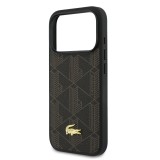 Lacoste PVC Blend MagSafe Zadní Kryt + Peněženka pro iPhone 17 Pro Max Brown