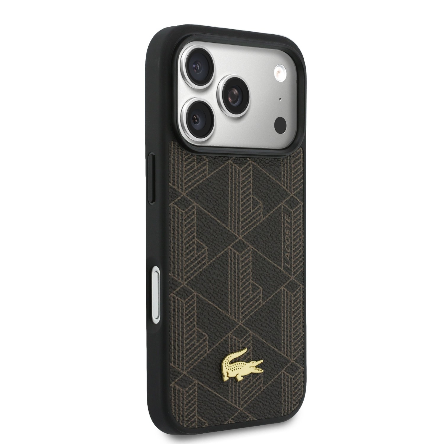 Lacoste PVC Blend MagSafe Zadní Kryt + Peněženka pro iPhone 17 Pro Brown