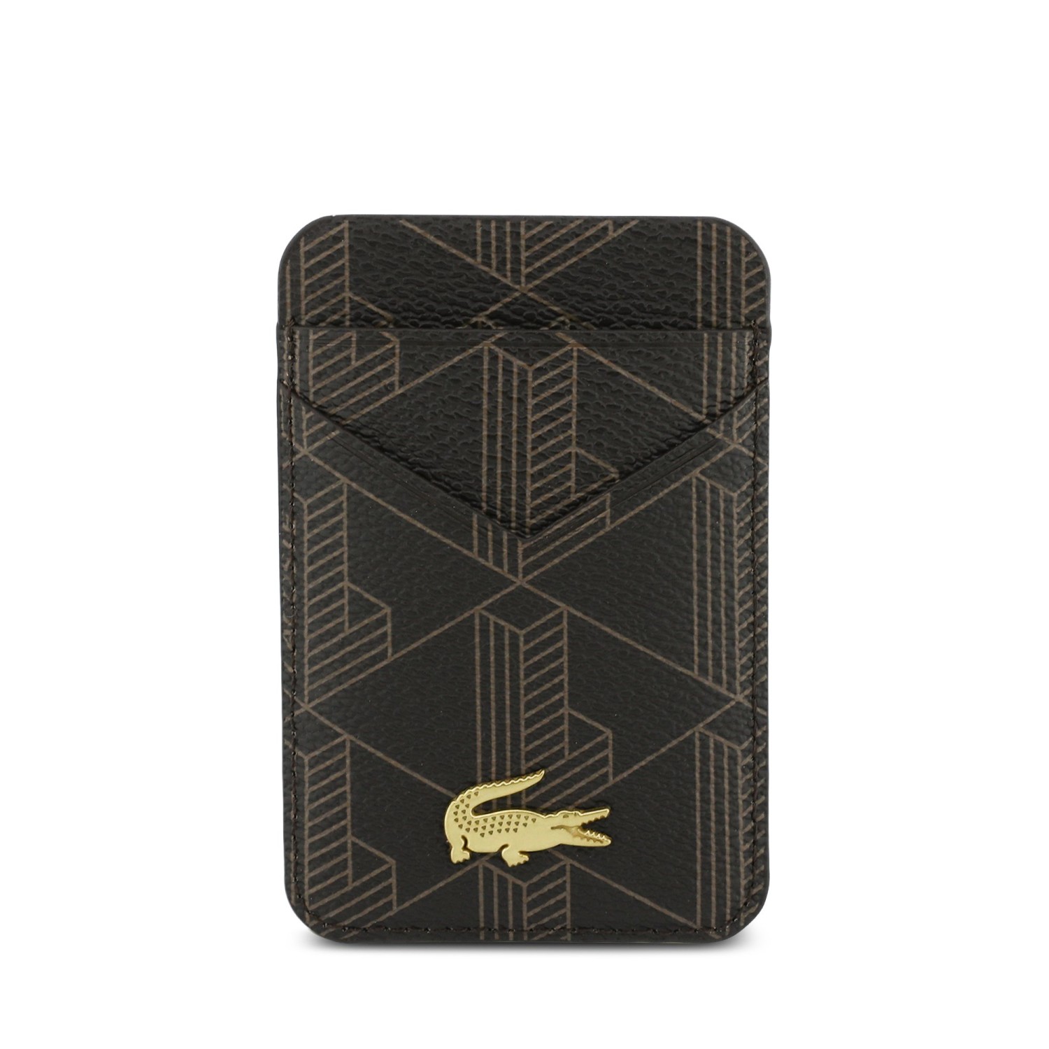 Lacoste PVC Blend MagSafe Zadní Kryt + Peněženka pro iPhone 17 Pro Brown